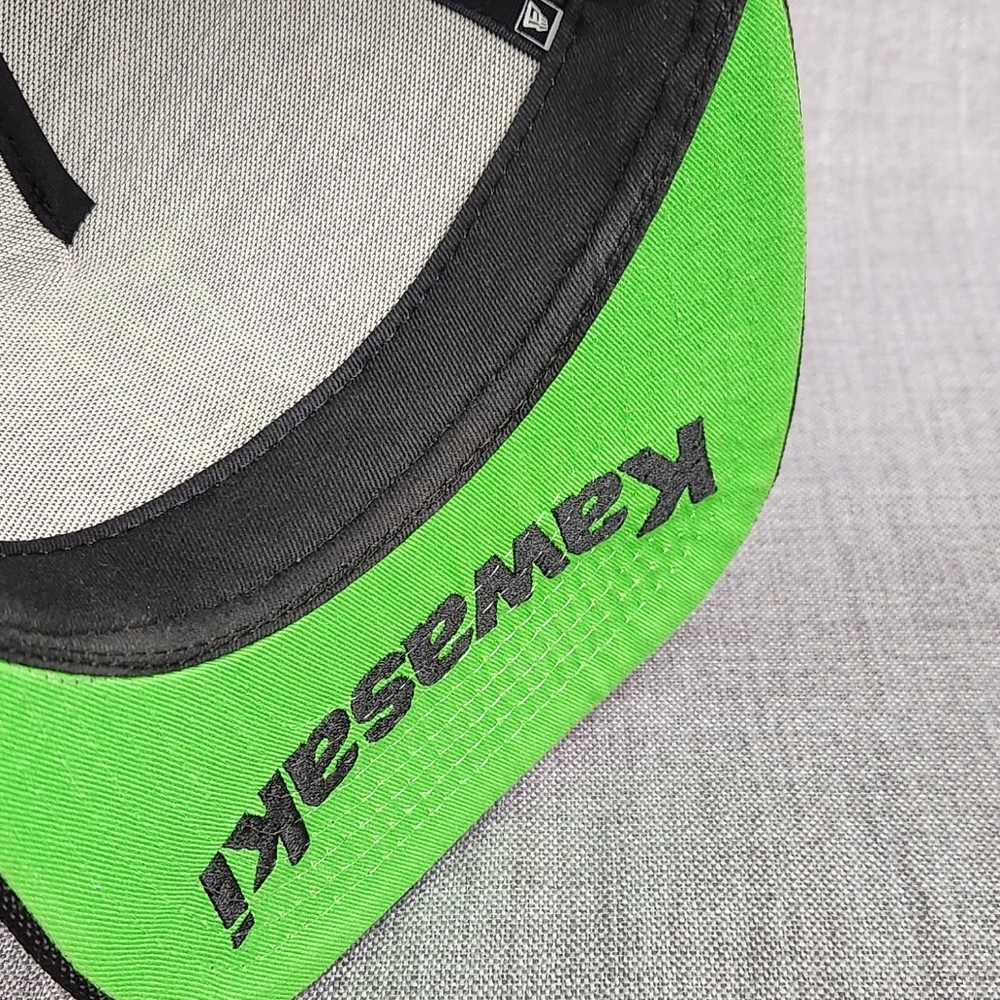 New Era × Monster × Kawasaki Racing Team Black Snap Back Hat - Picture 7 of 8